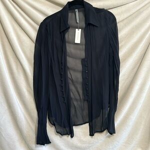 Anthropologie Black Blouse